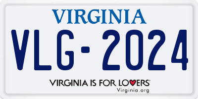 VA license plate VLG2024