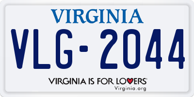 VA license plate VLG2044
