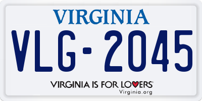 VA license plate VLG2045