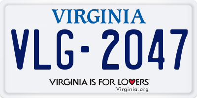 VA license plate VLG2047