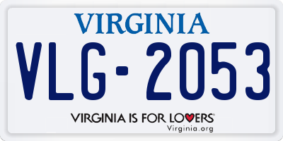 VA license plate VLG2053