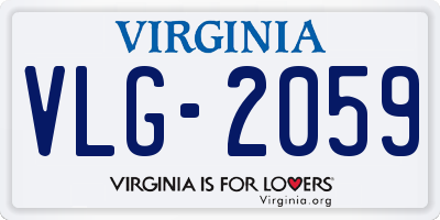VA license plate VLG2059