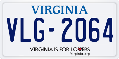 VA license plate VLG2064