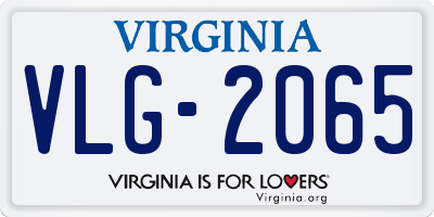 VA license plate VLG2065