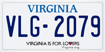 VA license plate VLG2079