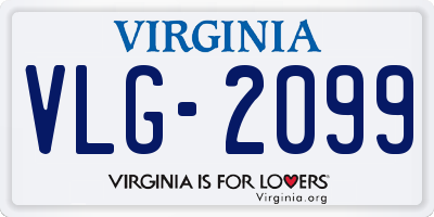 VA license plate VLG2099