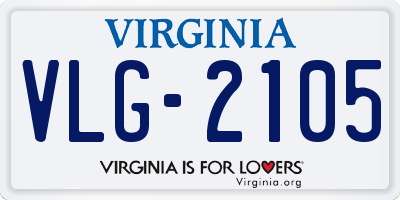 VA license plate VLG2105