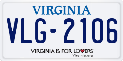 VA license plate VLG2106