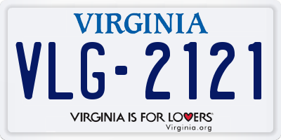 VA license plate VLG2121