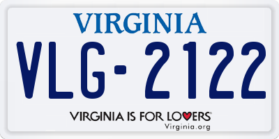 VA license plate VLG2122