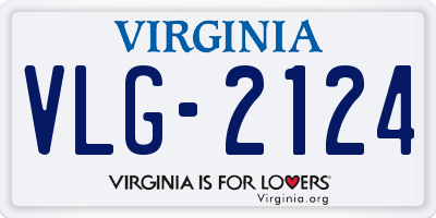 VA license plate VLG2124