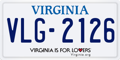 VA license plate VLG2126