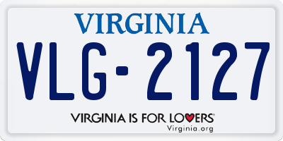 VA license plate VLG2127