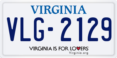 VA license plate VLG2129