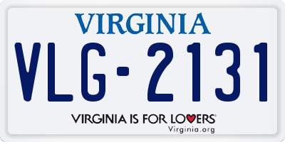 VA license plate VLG2131