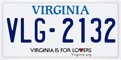 VA license plate VLG2132