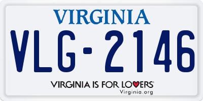 VA license plate VLG2146