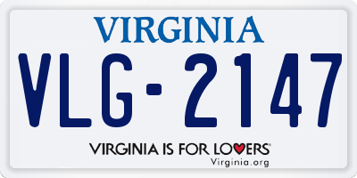 VA license plate VLG2147