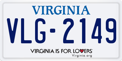 VA license plate VLG2149