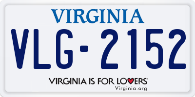 VA license plate VLG2152