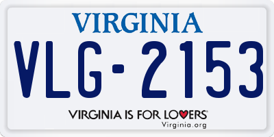 VA license plate VLG2153