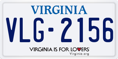 VA license plate VLG2156
