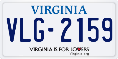 VA license plate VLG2159