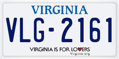 VA license plate VLG2161