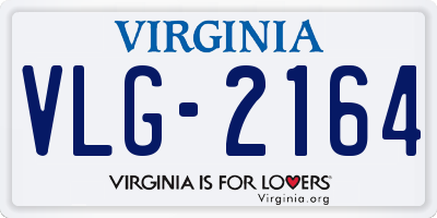 VA license plate VLG2164