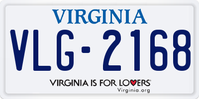 VA license plate VLG2168
