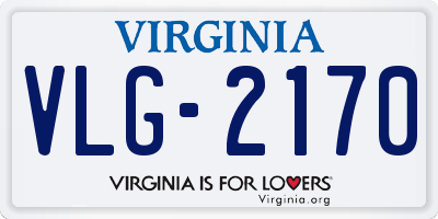 VA license plate VLG2170