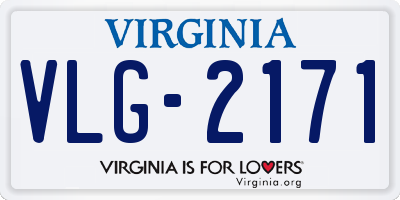 VA license plate VLG2171