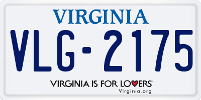 VA license plate VLG2175