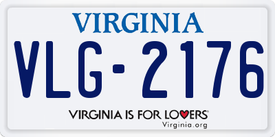 VA license plate VLG2176