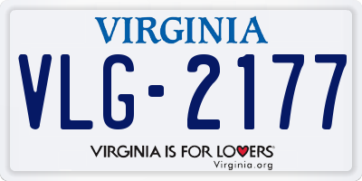 VA license plate VLG2177