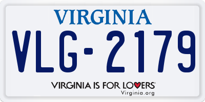 VA license plate VLG2179