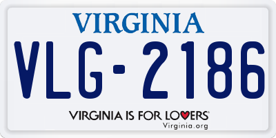 VA license plate VLG2186