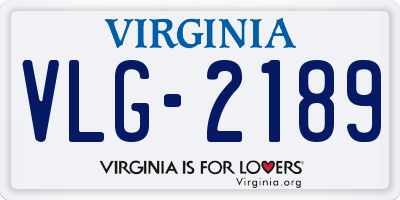 VA license plate VLG2189