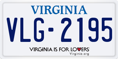 VA license plate VLG2195