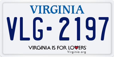 VA license plate VLG2197