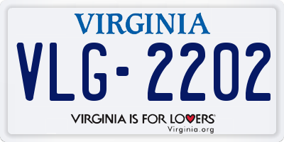 VA license plate VLG2202