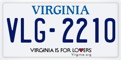 VA license plate VLG2210