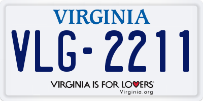 VA license plate VLG2211