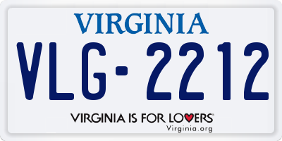 VA license plate VLG2212