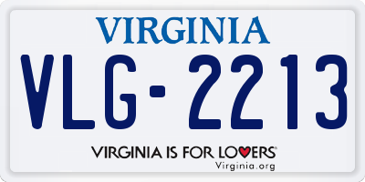 VA license plate VLG2213