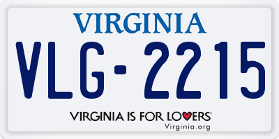VA license plate VLG2215