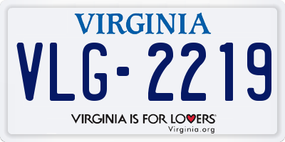 VA license plate VLG2219
