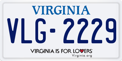 VA license plate VLG2229
