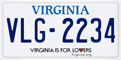 VA license plate VLG2234