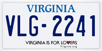 VA license plate VLG2241